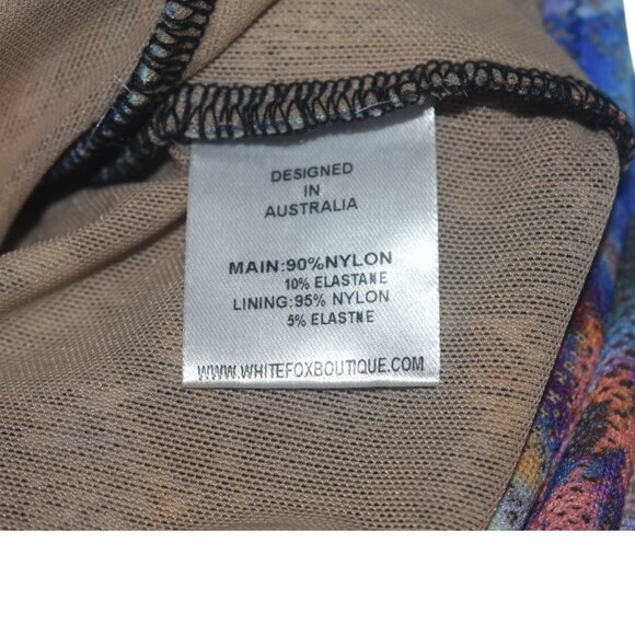 White Fox Butterfly Print Stretch Mesh Lace Mini Skirt S - Picture 6 of 9